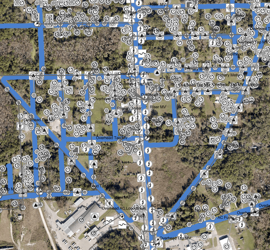 Electric utility distribution network mapped with GeoCam